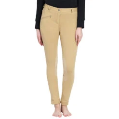 TuffRider Ladies Cotton Jodhpurs -Equestrian Clothing Store light tan front 26966.1588622483.1280.1280