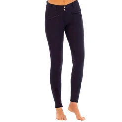 Goode Rider Knee Patch Miracle Breech -Equestrian Clothing Store navy front 47337.1588784154.1280.1280