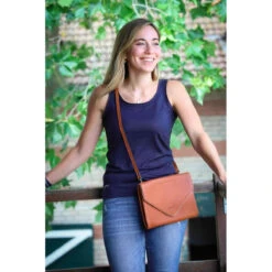 Penelope Laure Clutch -Equestrian Clothing Store pochette laure cognac