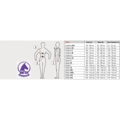 USG Flexi Motion Adult Body Protector Vest -Equestrian Clothing Store usgflexisizechart