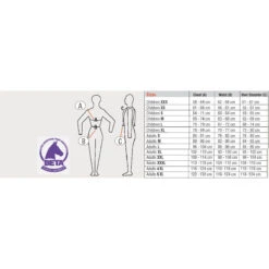 USG Flexi Motion Children's Body Protector Vest -Equestrian Clothing Store usgflexisizechart2