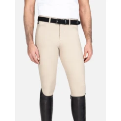 Equiline Men's Willow Knee Patch Breeches 8 Equiline Men's Willow Knee Patch Breeches -Equestrian Clothing Store willowbeige