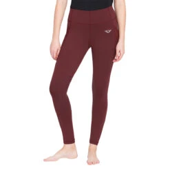 TuffRider Ladies Minerva EquiCool Tights 35 TuffRider Ladies Minerva EquiCool Tights -Equestrian Clothing Store wine front 28048.1587158188.1280.1280